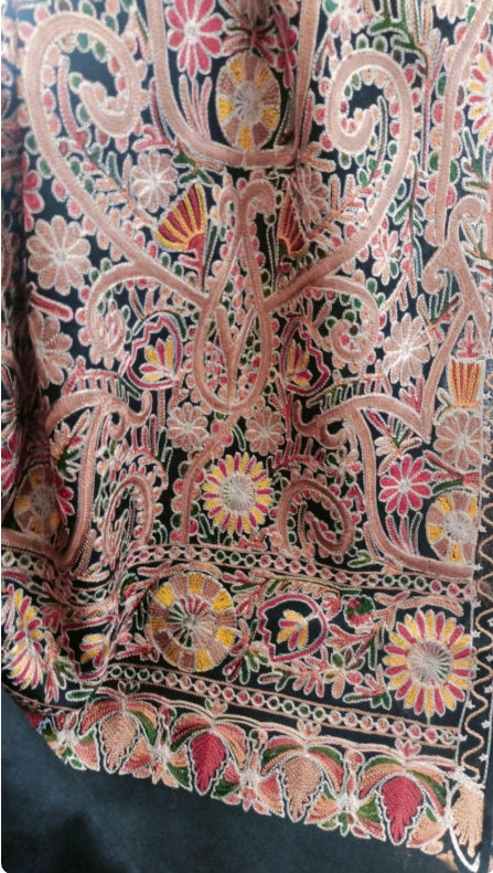 Heavy Embroidered Pashmina Shawl - Unique and Elegant