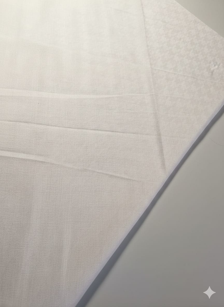 Luxurious Wool Blend Self-Stripe Fringed Stole | off white