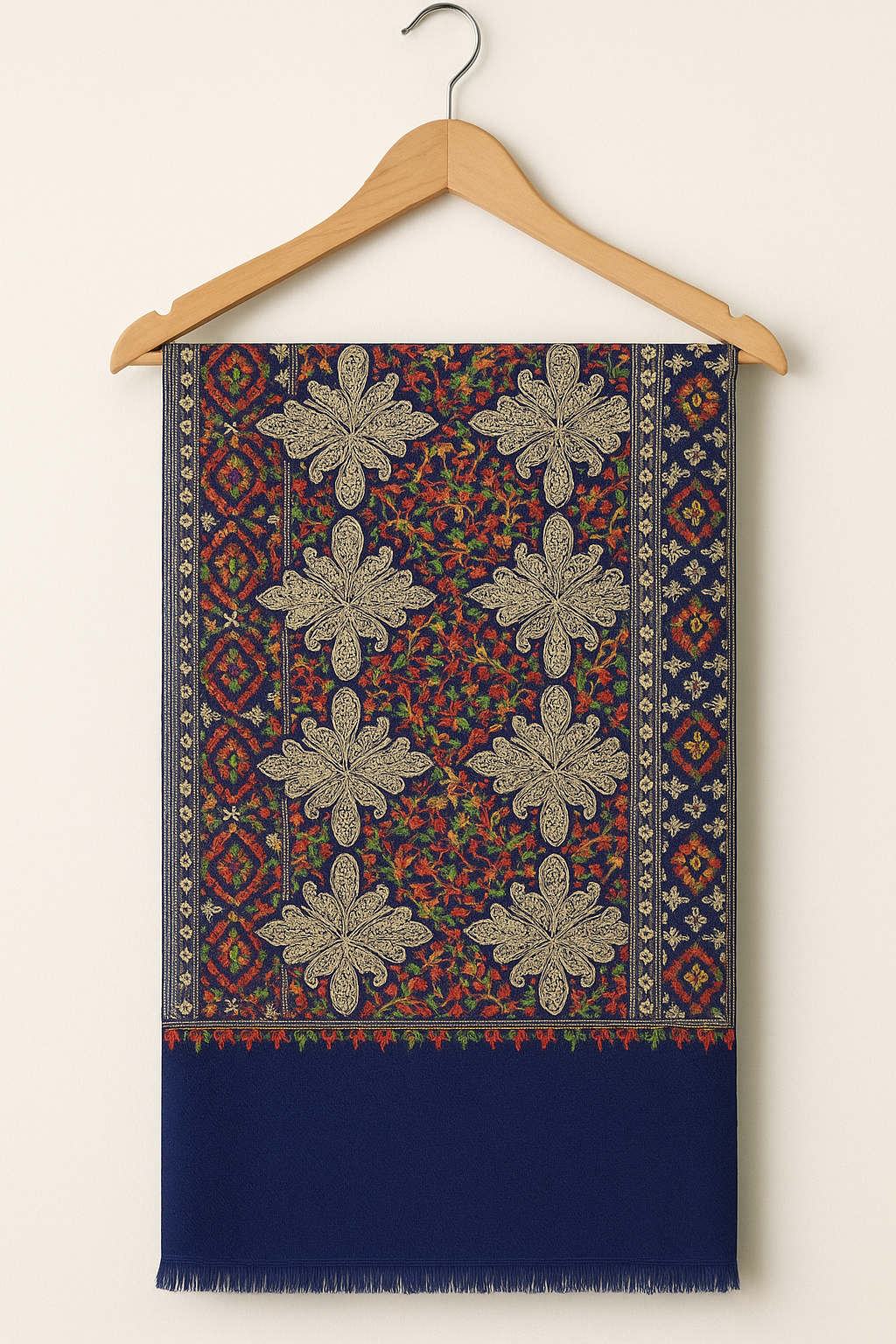 Luxury Kashmiri Pashmina Shawl Aari Embroidery