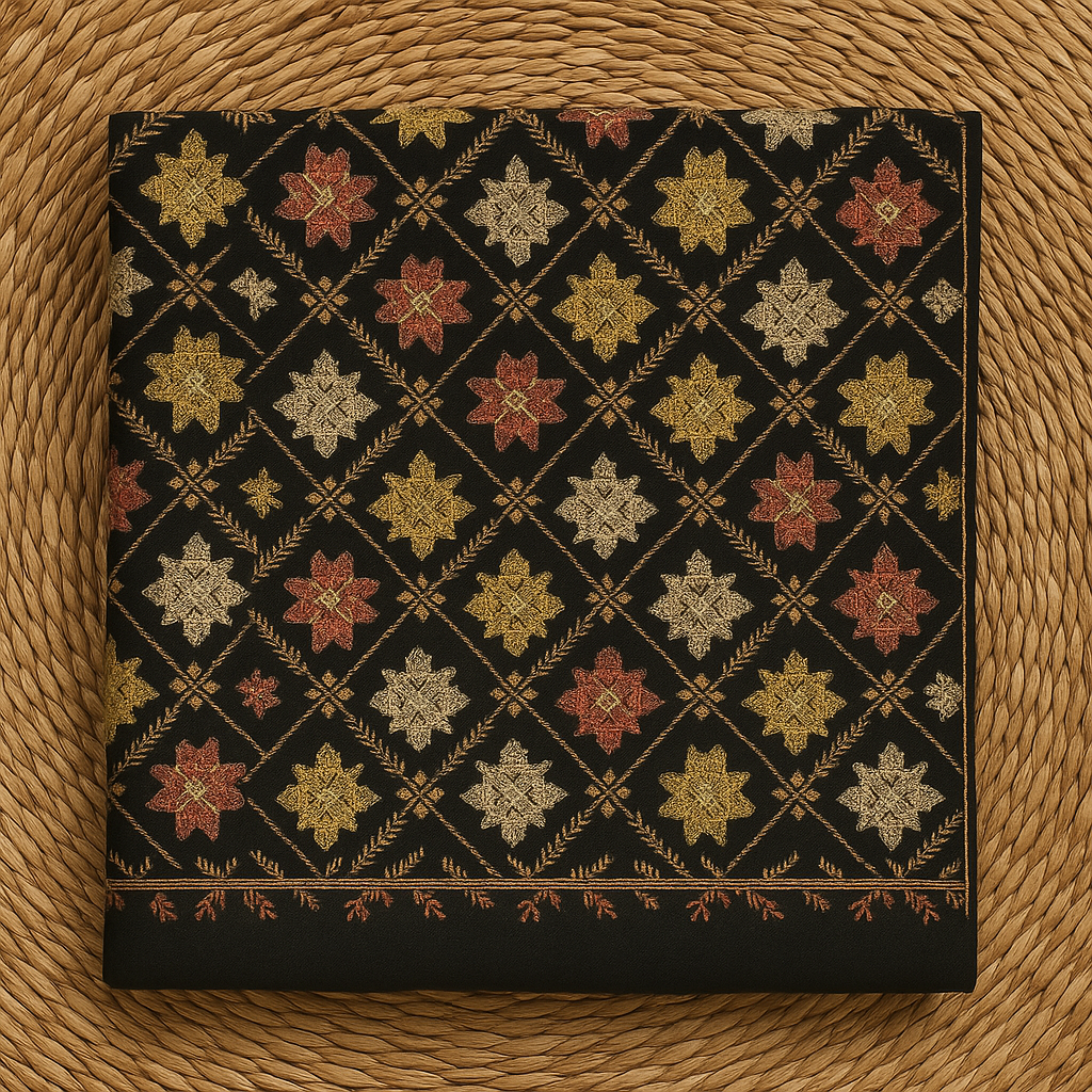 Luxury Multicolor Embroidered Pashmina Shawl