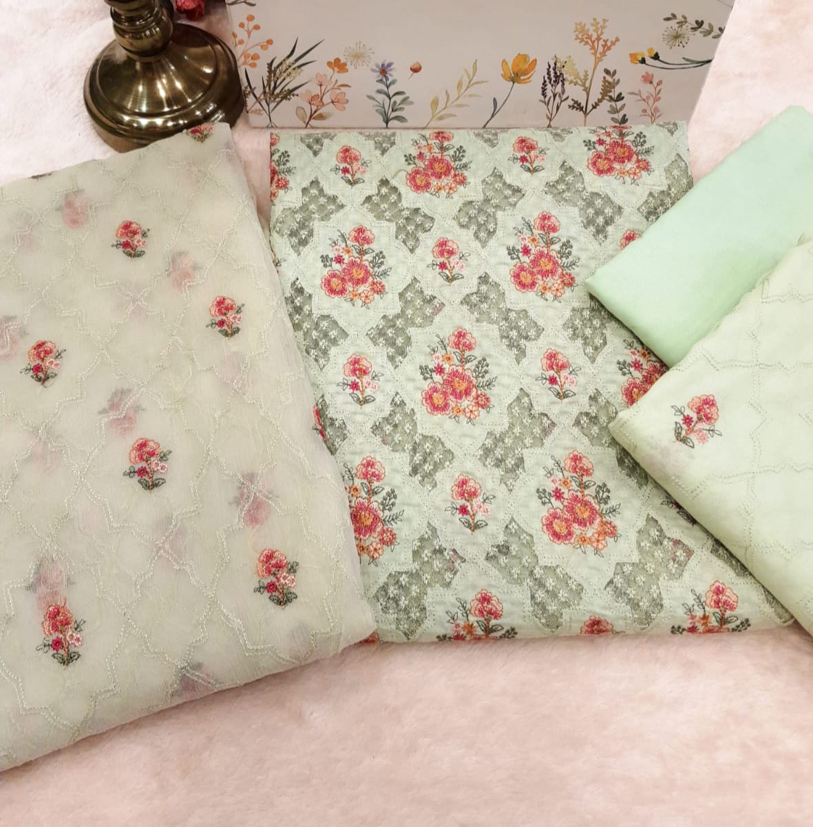Mint Sage Floral Elegance