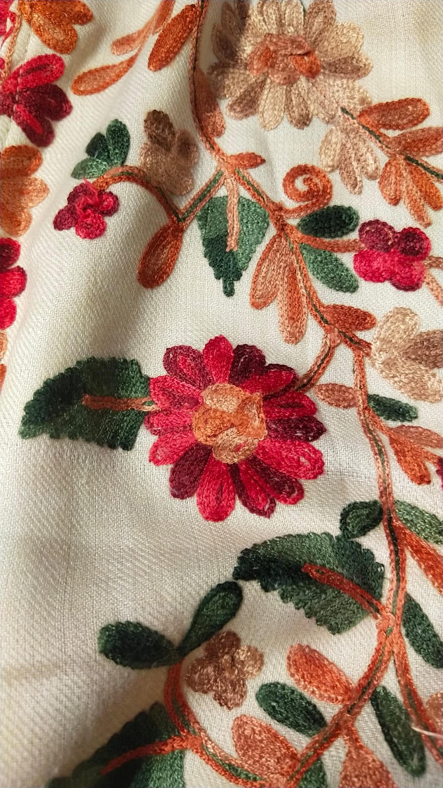 Pashmina Kaftan  Ivory Garden Bloom