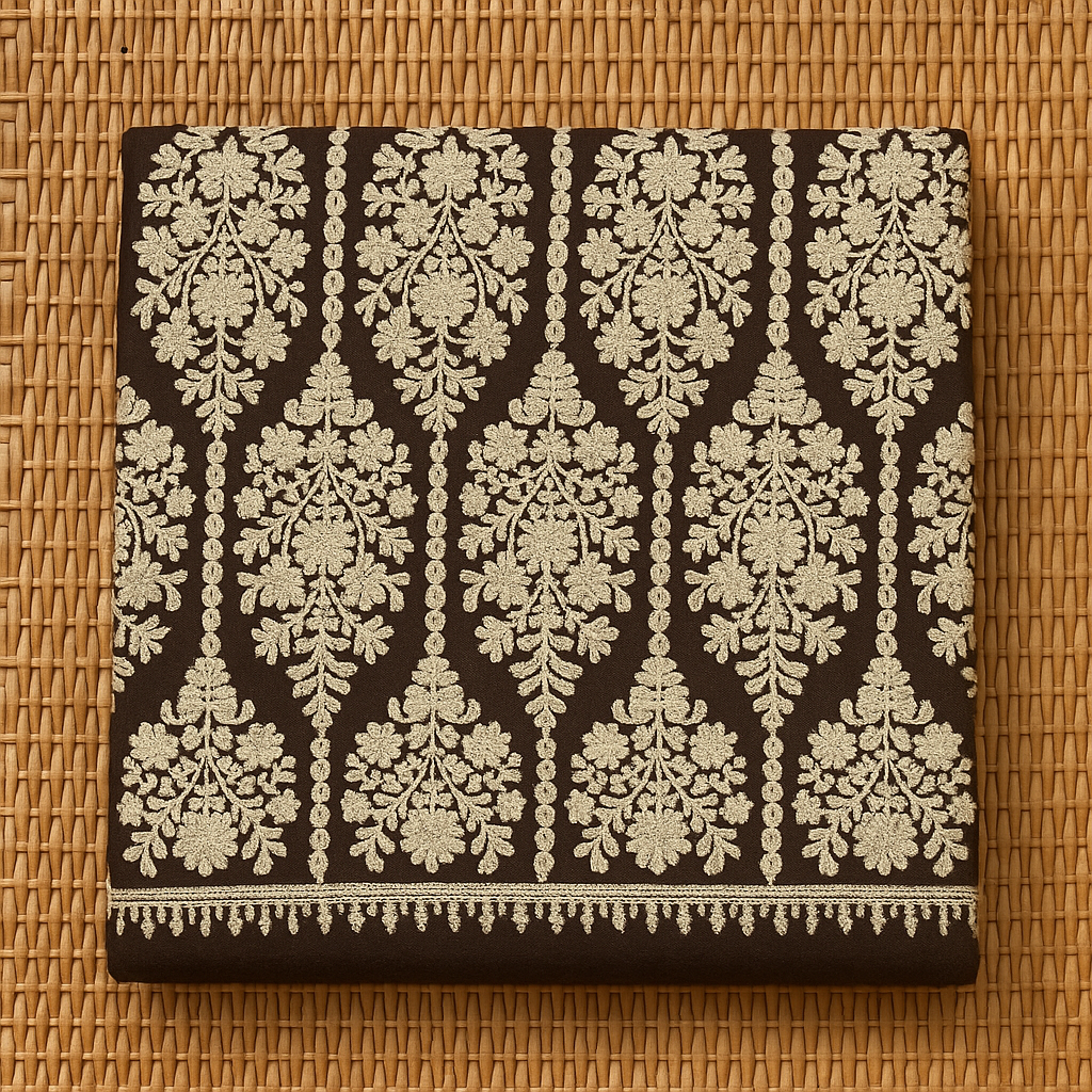 Elegant Black Pashmina Aari Embroidered Shawl