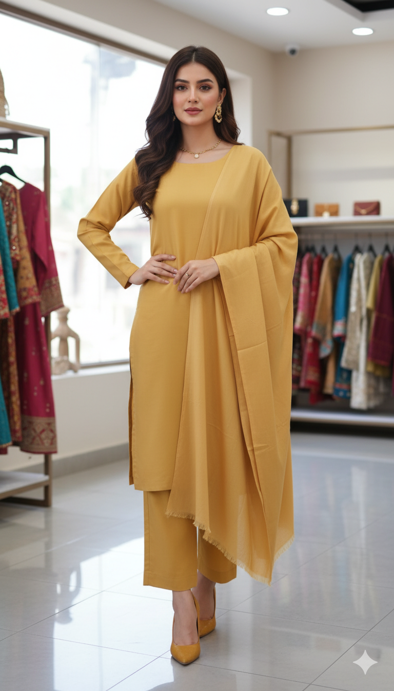 Mustard Pashmina Shawl