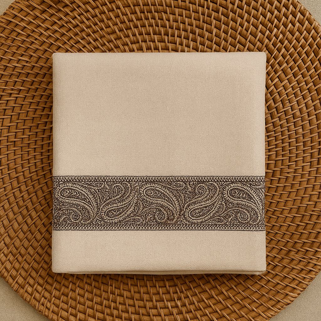 Luxury Pashmina Jacquard Border Shawl Timeless Elegance