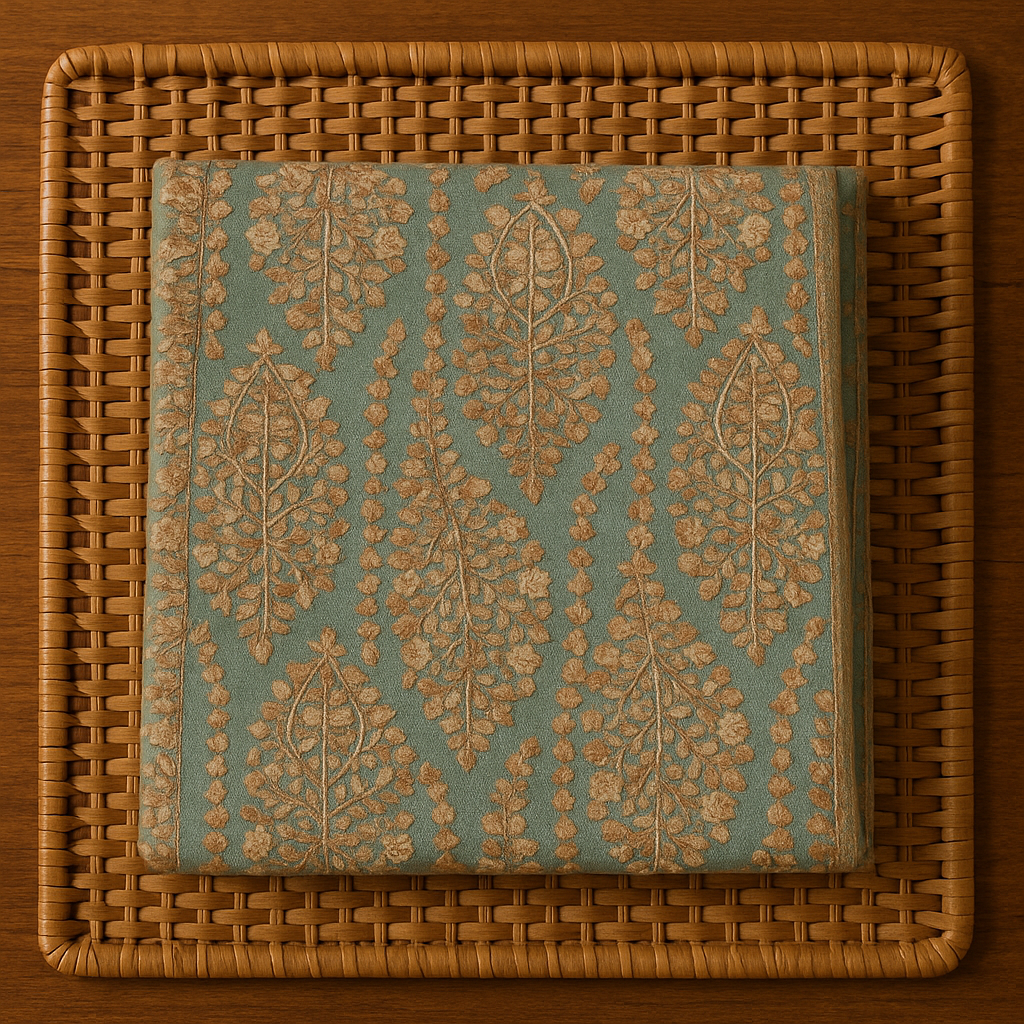 Elegant Beige & Peach Pashmina Aari Embroidered Shawl