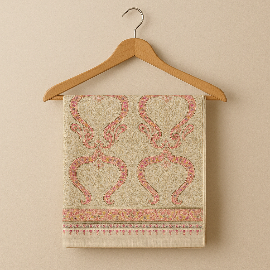 Luxurious embroidered pashmina shawl