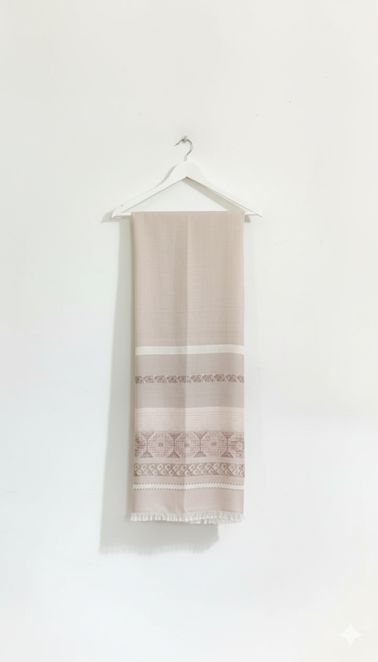 The Dusty Rose Geometric Stole