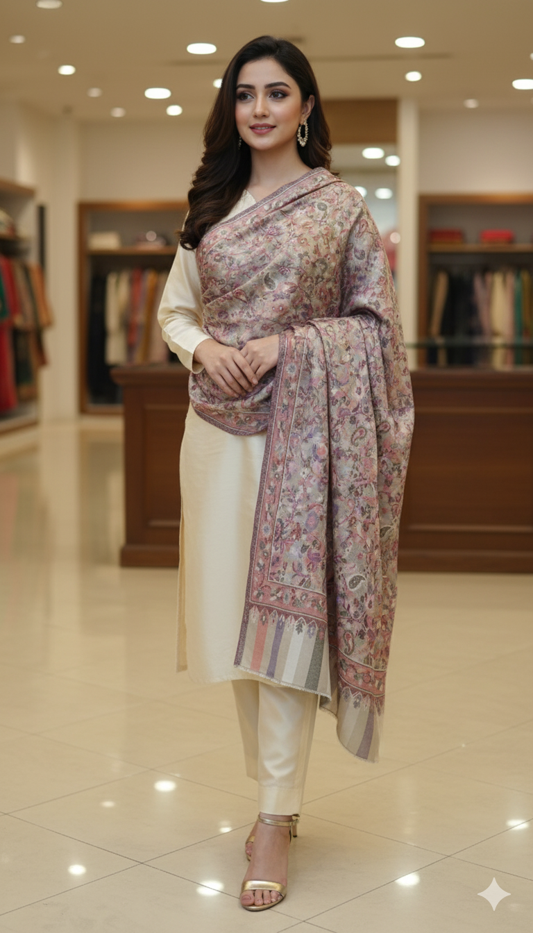 Kani Pashmina Shawl – Timeless Luxury & Craftsmanship