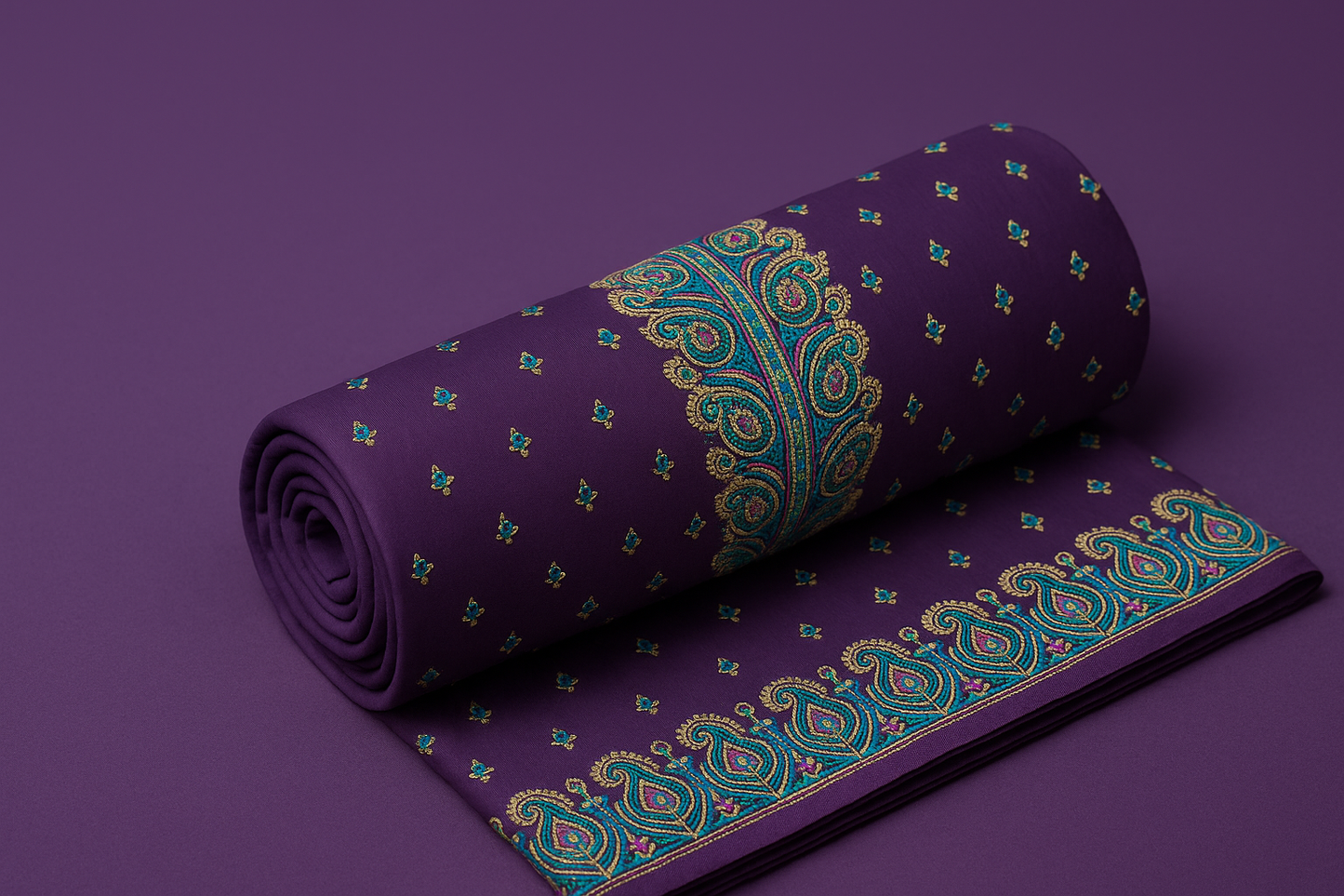 Midnight Blue Embroidered 2-Piece Lawn Suit