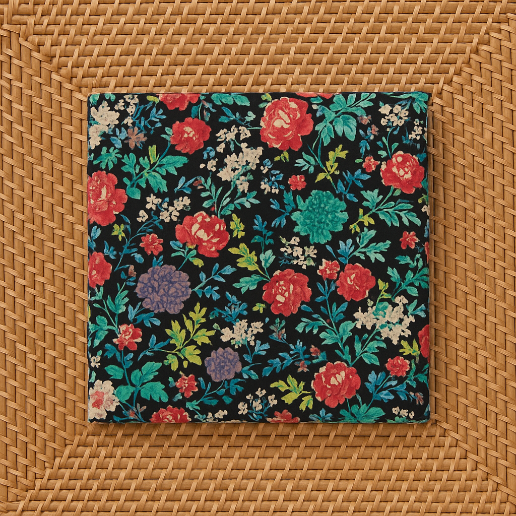 Multicolor Floral Print on Black Base