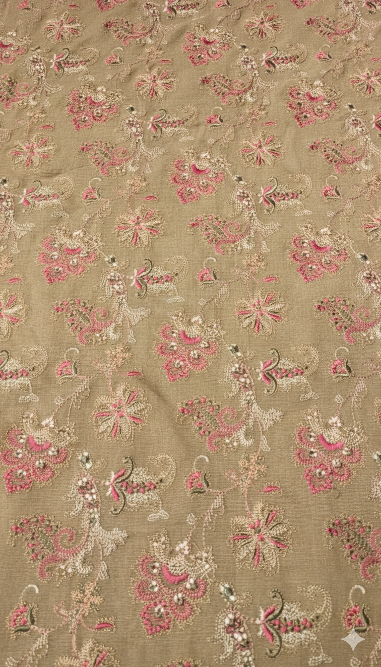 Elegant Embroidered Karandi Shawl