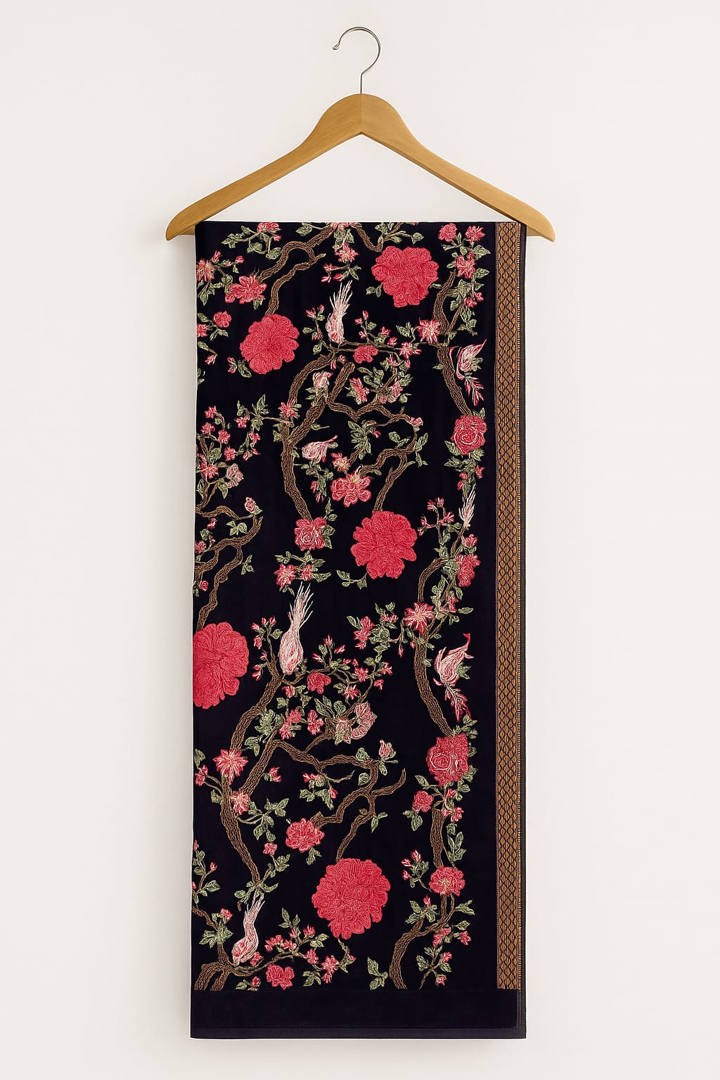 Luxury Velvet Embroidered Shawl