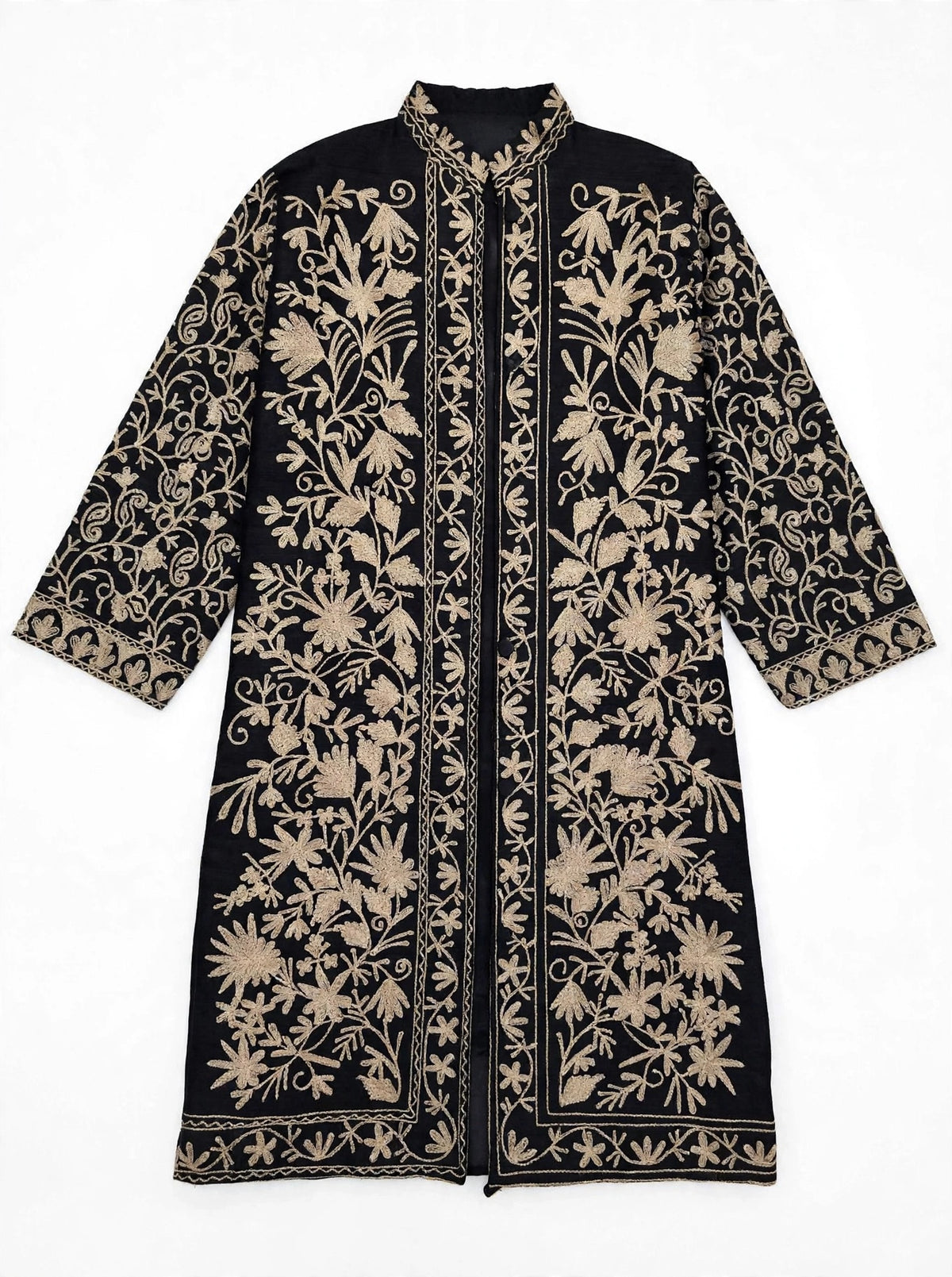 The Heritage Black Gold Kashmiri Jacket
