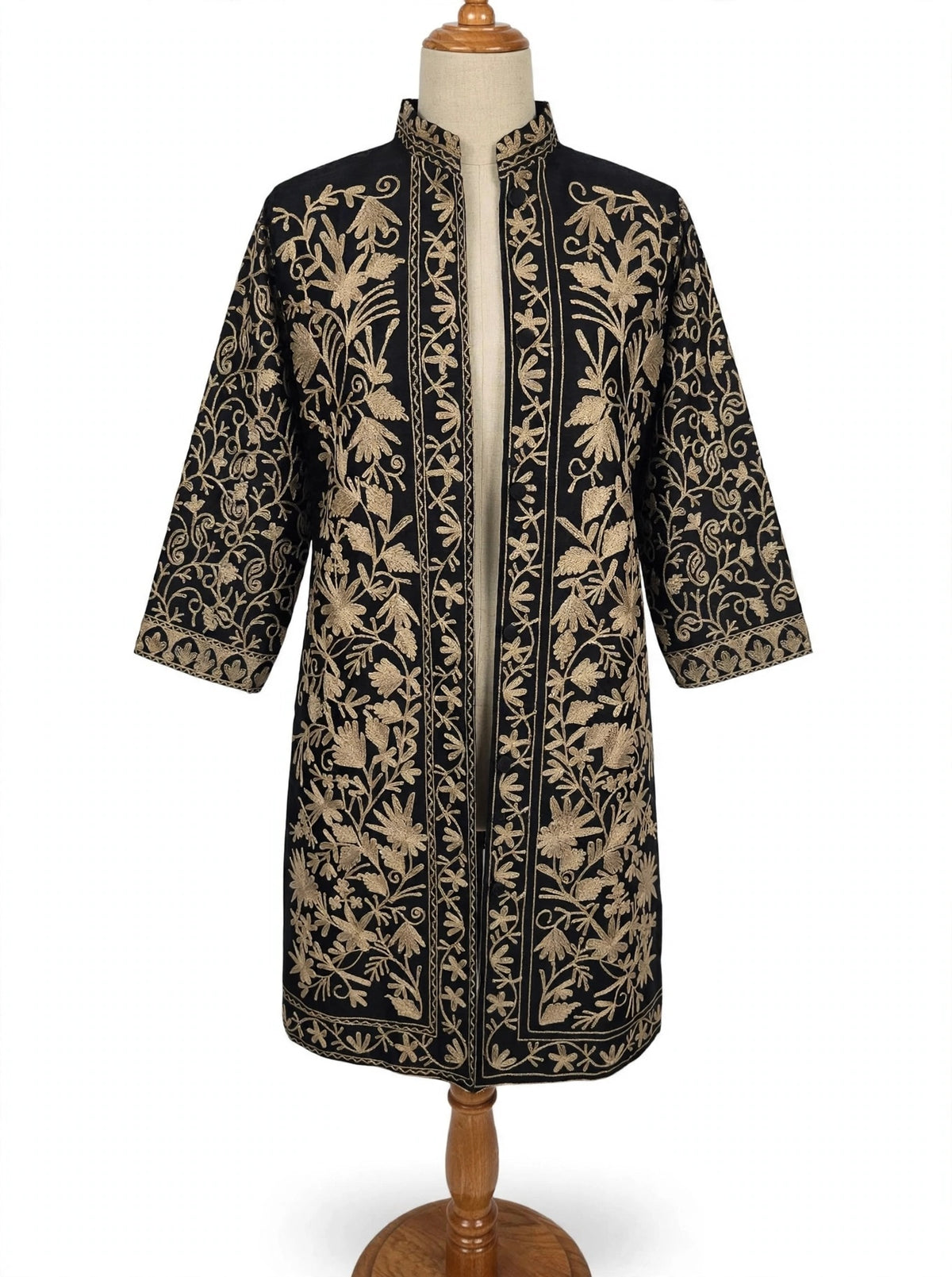 The Heritage Black Gold Kashmiri Jacket