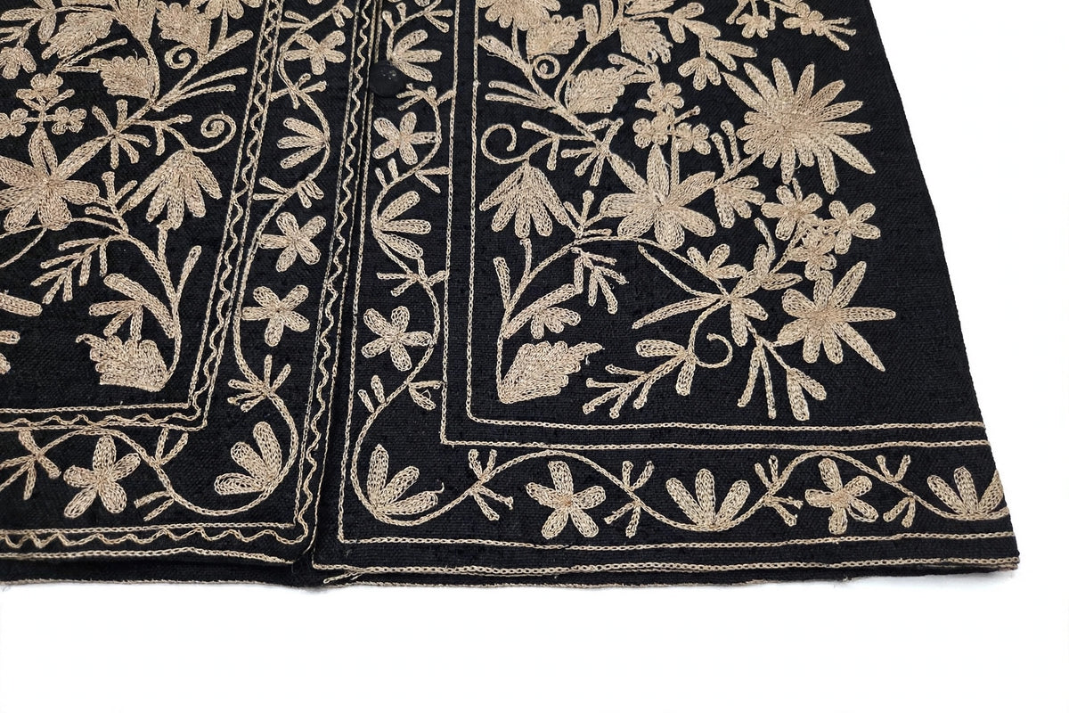 The Heritage Black Gold Kashmiri Jacket