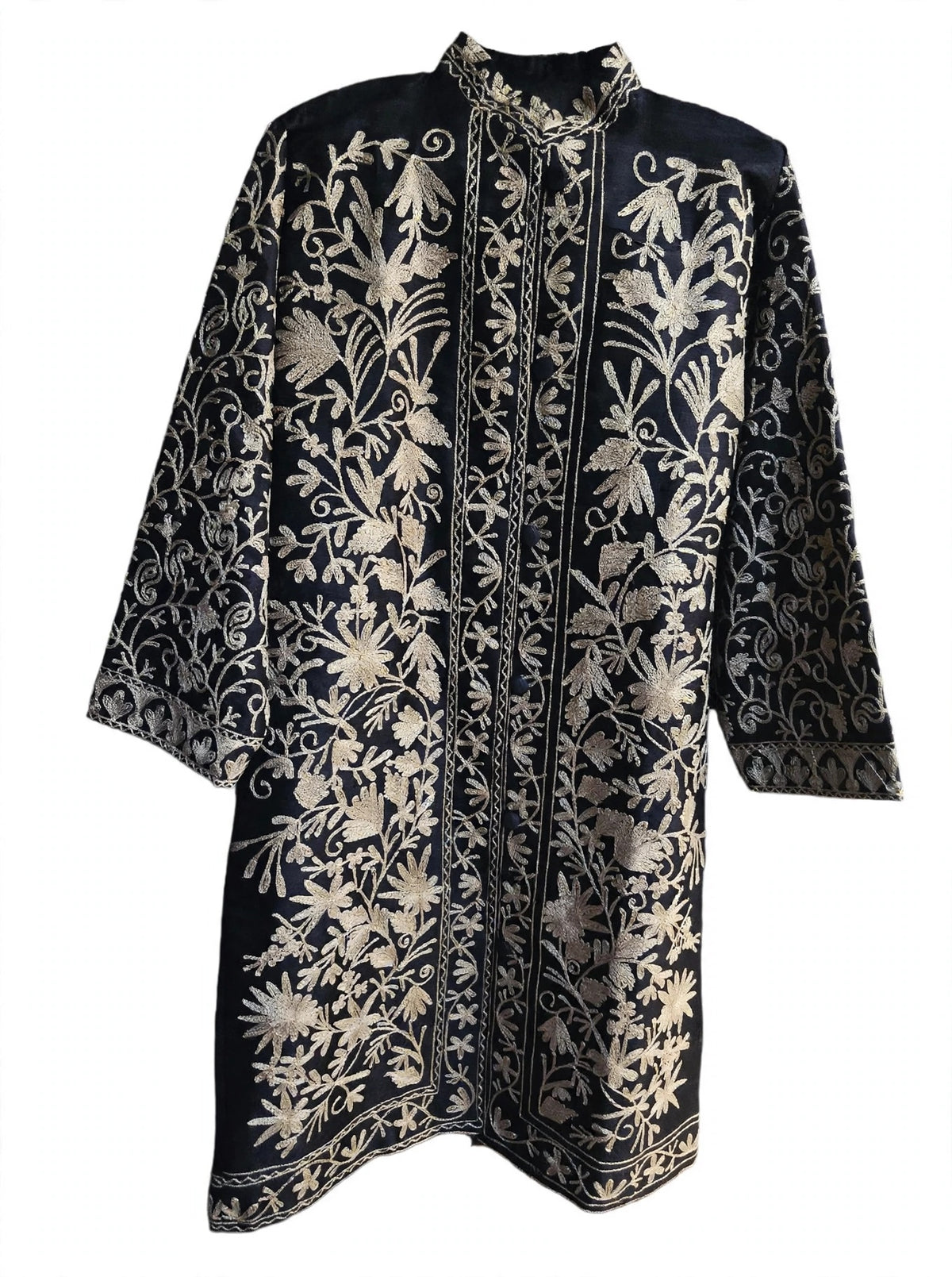 The Heritage Black Gold Kashmiri Jacket