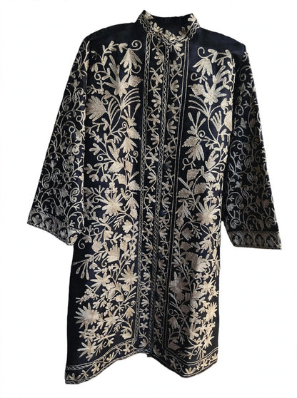 The Heritage Black Gold Kashmiri Jacket