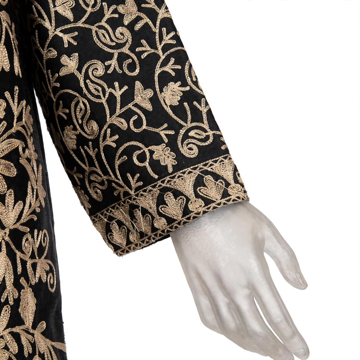 The Heritage Black Gold Kashmiri Jacket