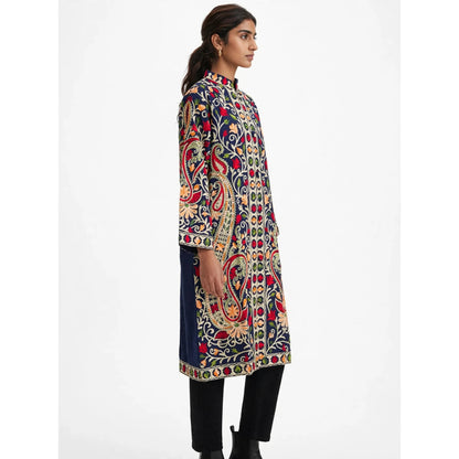 Navy Blue silk jacket