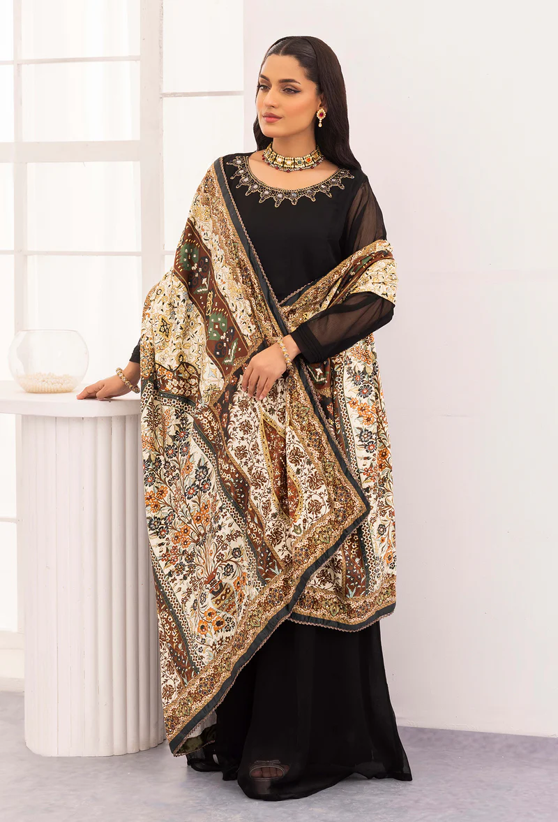 Luxury Lightweight Velvet Digital Printed Shawl