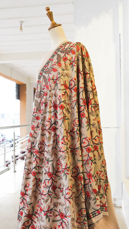 Embroidered pashmina shawl