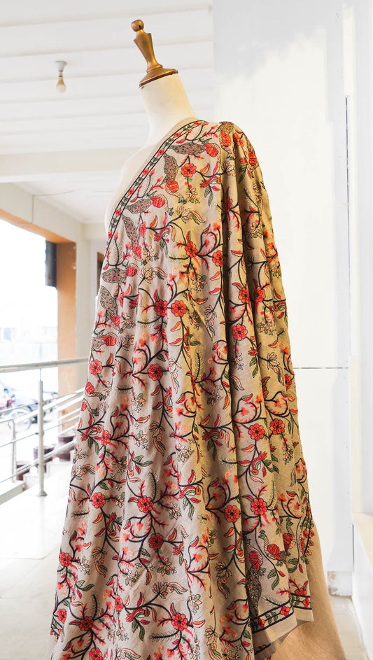 Embroidered pashmina shawl