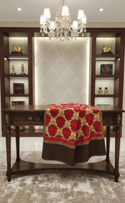 Brown Pashmina Shawl | Kashmiri Embroidered Wedding Wrap