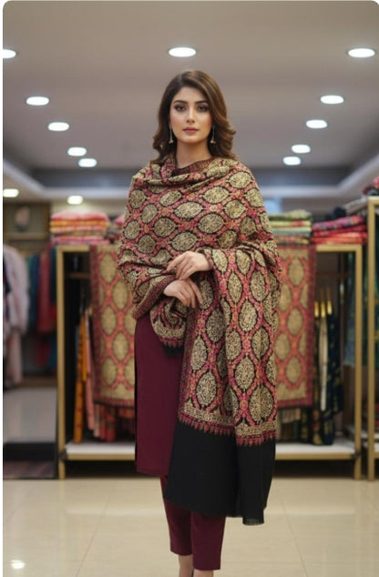 Pashmina Shawl Aari Embroidery