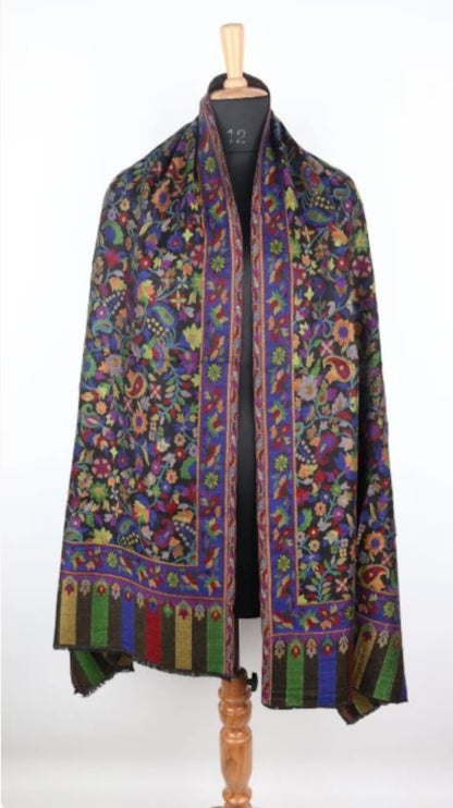Women's Bahaar Kaani Wool Blend Kashmiri Shawl
