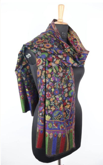 Women's Bahaar Kaani Wool Blend Kashmiri Shawl