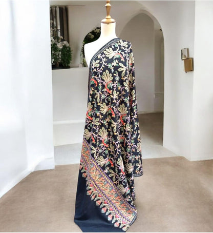 Heavy Embroidered Pashmina Shawl - Unique and Elegant