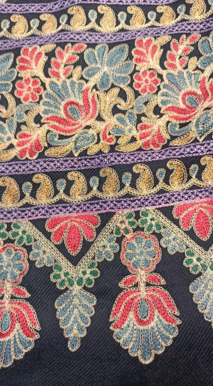 Heavy Embroidered Pashmina Shawl - Unique and Elegant