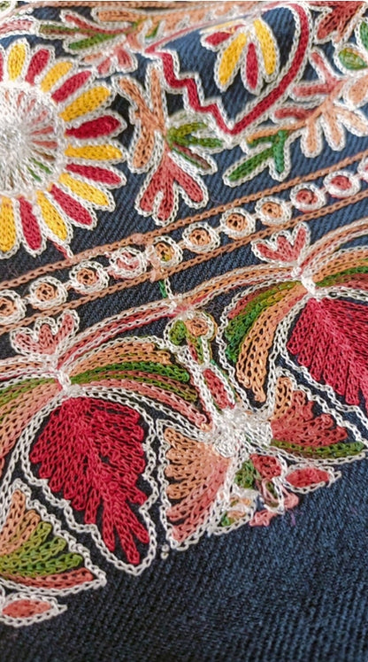 Heavy Embroidered Pashmina Shawl - Unique and Elegant