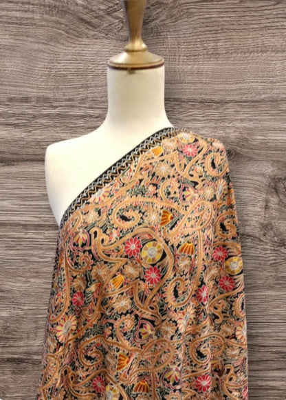 Heavy Embroidered Pashmina Shawl - Unique and Elegant