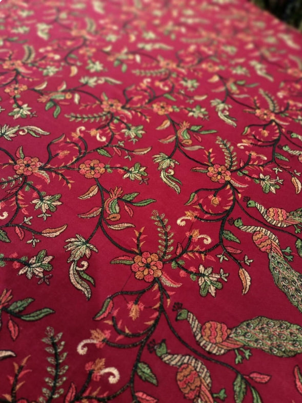 Luxury Pashmina Peacock Embroidered Shawl- High End Fashion