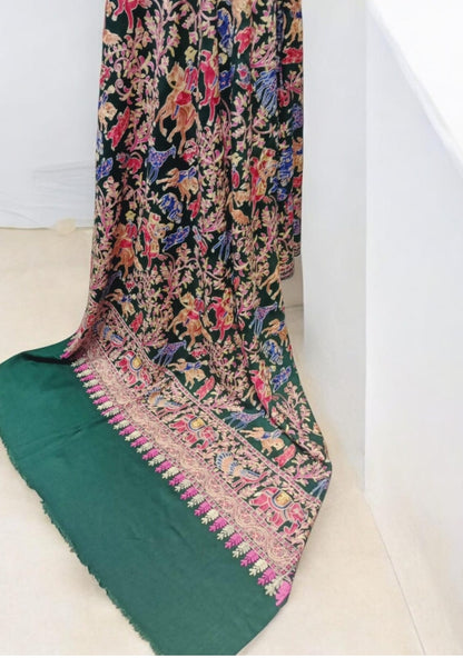 Exclusive Pashmina Shawl With Intricate Animal Designs