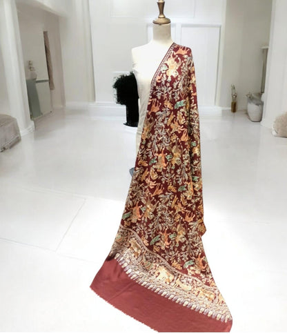 Exclusive Pashmina Shawl With Intricate Animal Designs