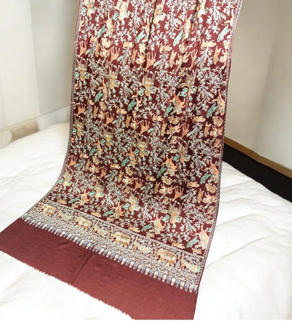 Exclusive Pashmina Shawl With Intricate Animal Designs