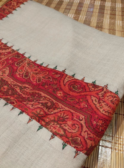 Patch Border Pashmina Shawl