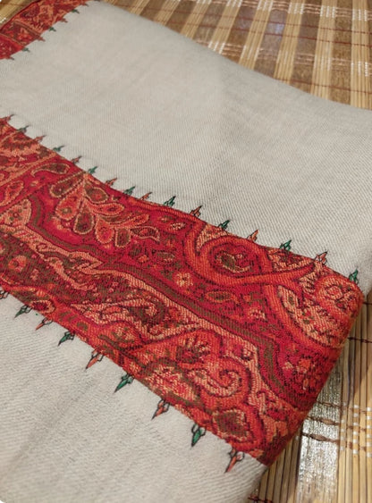Patch Border Pashmina Shawl