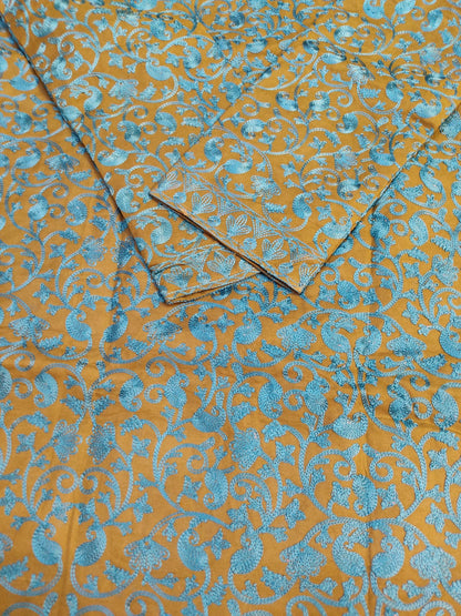 Teal and Pink Longline Coat - Formal Winter Jacket - Unique Dress Coat - Modest Collar Jacket