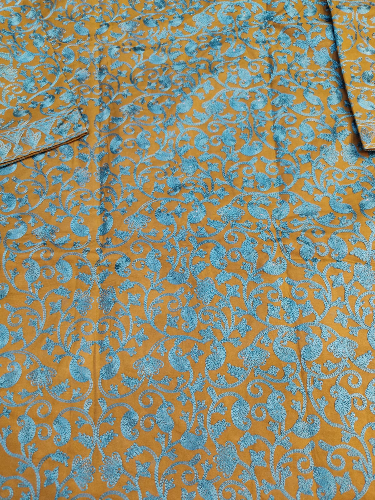 Teal and Pink Longline Coat - Formal Winter Jacket - Unique Dress Coat - Modest Collar Jacket