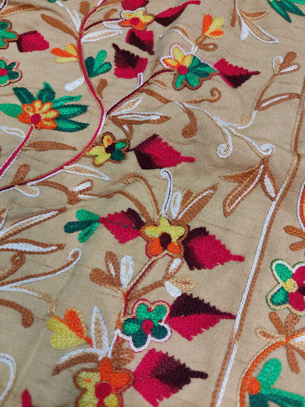 Floral Embroidered Long Coat  Artisan Made Fall/Winter Outerwear