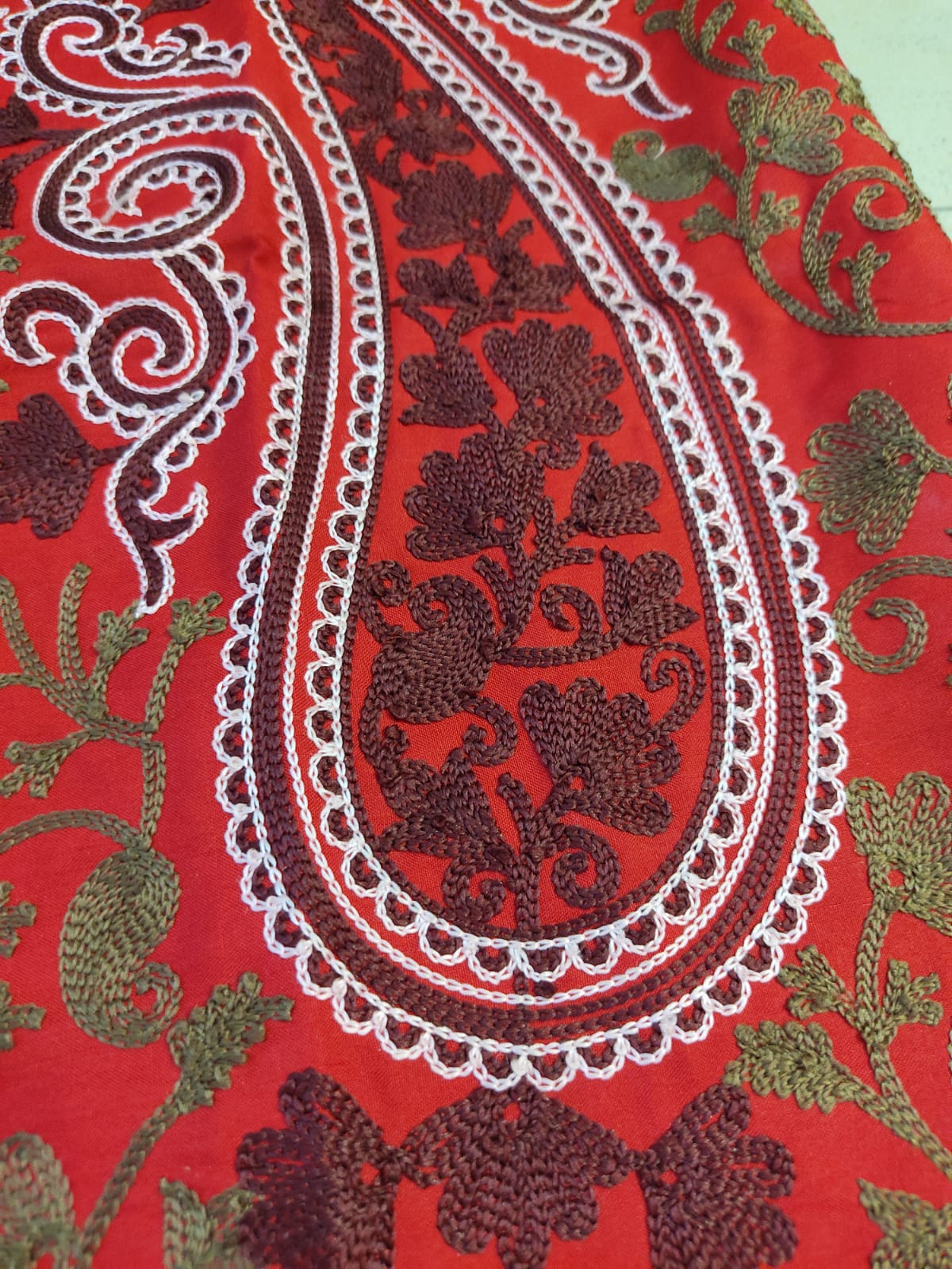 Artisan-Crafted Kashmiri Aari Embroidered Jacket - Floral Statement Coat