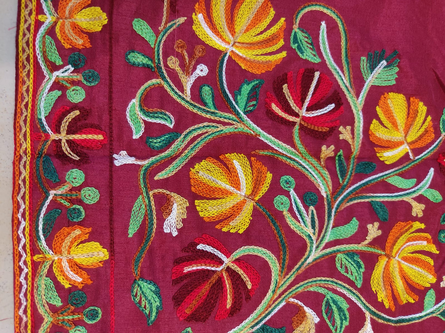 Artisan-Crafted Kashmiri Aari Embroidered Jacket - Floral Statement Coat