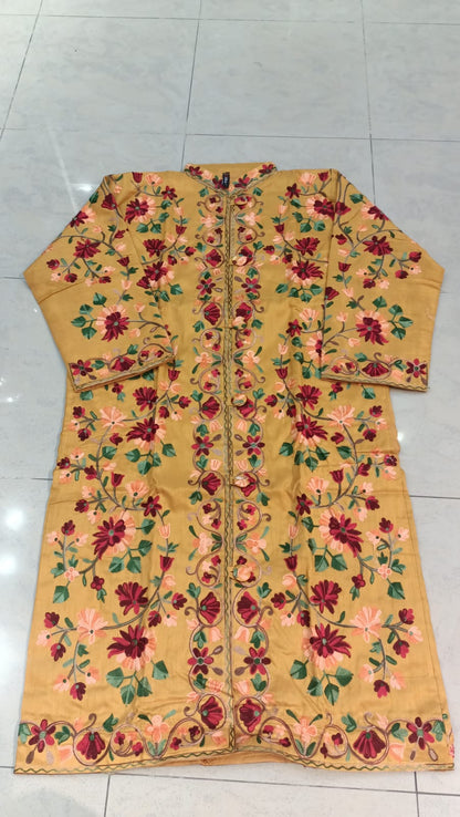 Luxury Kashmiri Coat - Embroidered, Elegant