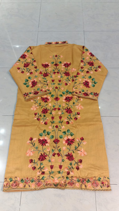 Luxury Kashmiri Coat - Embroidered, Elegant