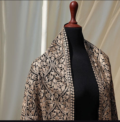 Black beige Kashmiri Pashmina Shawl