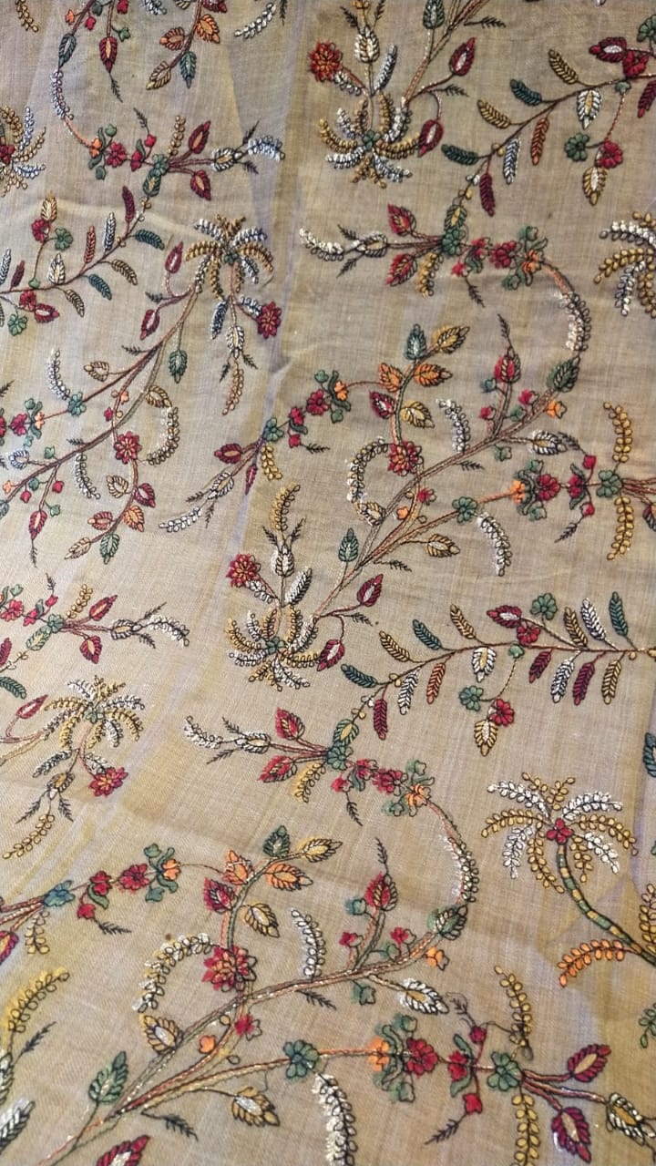 Elegant Pashmina Embroidered Shawl Timeless Floral Design